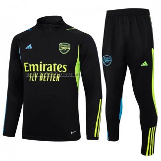 Chandal de Sudadera del Arsenal Nino 2023 2024 Negro